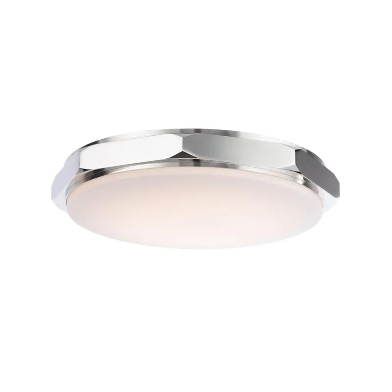 Grommet 16in LED Flush Mount 3-CCT 2700K-3000K-3500K Set to 3500K in Polished Nickel