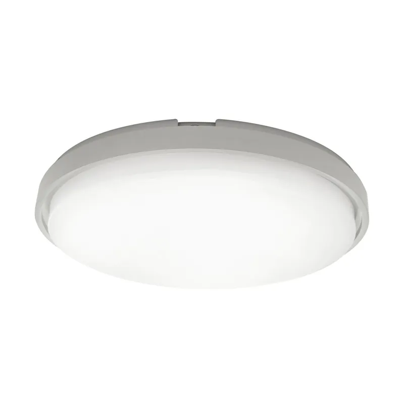 Zenith 15in LED Round Flush Mount 5-CCT set to 3000K in Titanium and Batter Backup