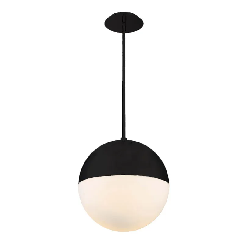 Punk 14in Round LED Pendant 2700K in Black