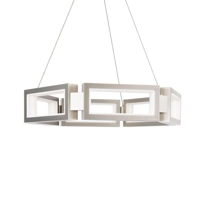 Mies 27in LED Chandelier 3000K in Brushed Nickel
