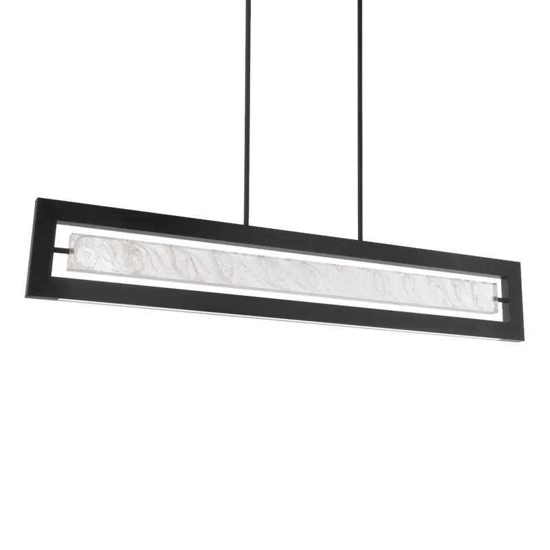 Equilibrium 48in LED Linear Pendant with Adjustable Centerpiece 3000K in Black