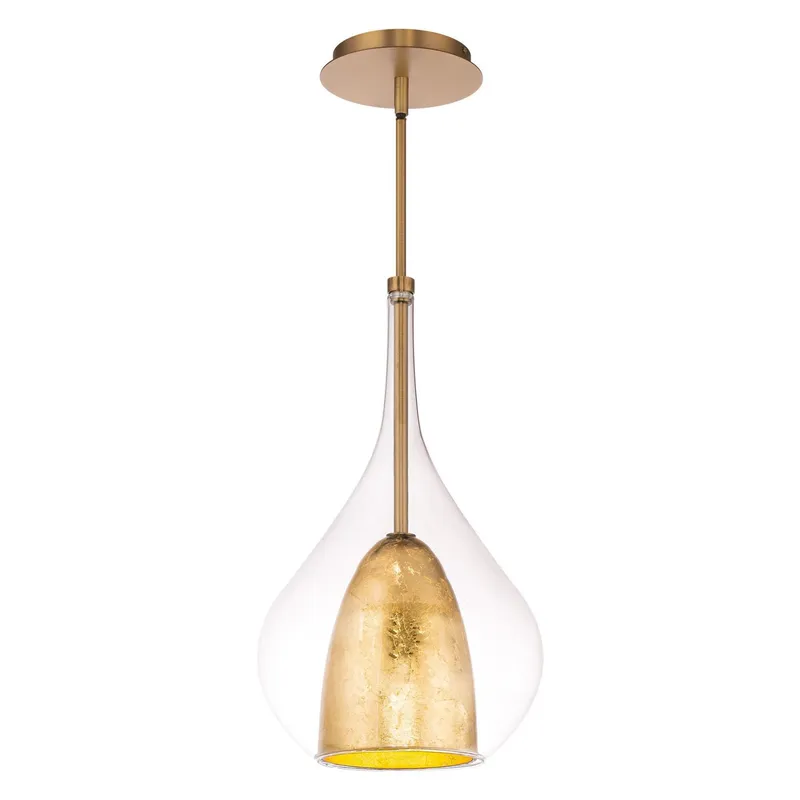 Helios 18in LED Mini Pendant 3000K in Aged Brass Gold