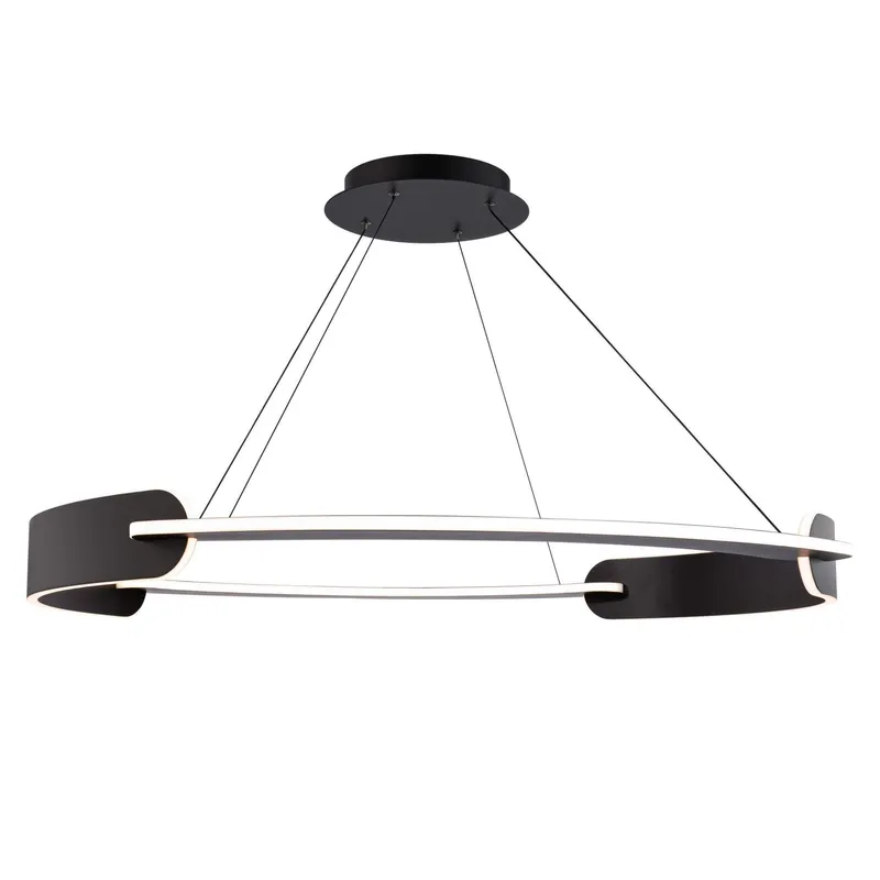 Ilios 42in LED Round Pendant 3000K in Black