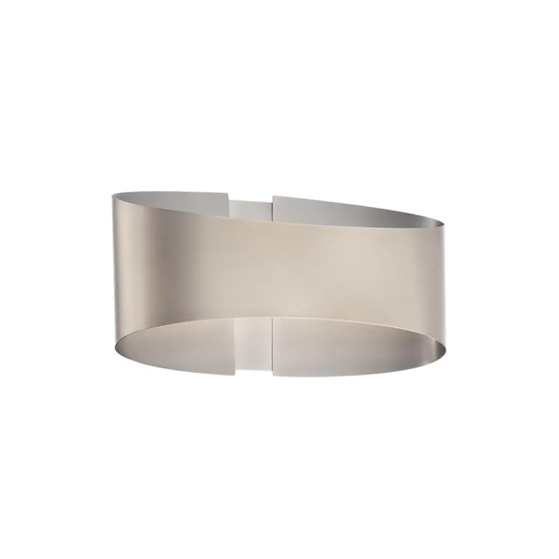 Swerve 10in LED Wall Sconce 3000K in Brushed Nickel