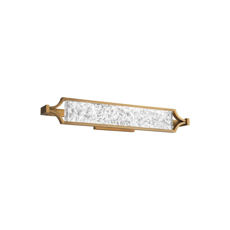 Emblem 28in LED Bathroom Vanity or Wall Light 3000K in Aged Brass