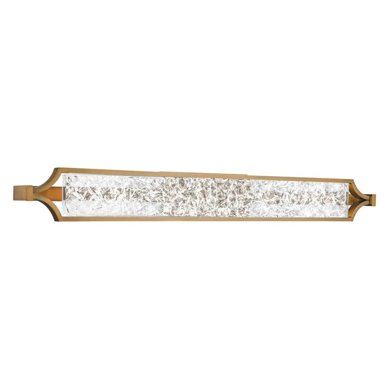 Emblem 38in LED Bathroom Vanity or Wall Light 3000K in Aged Brass