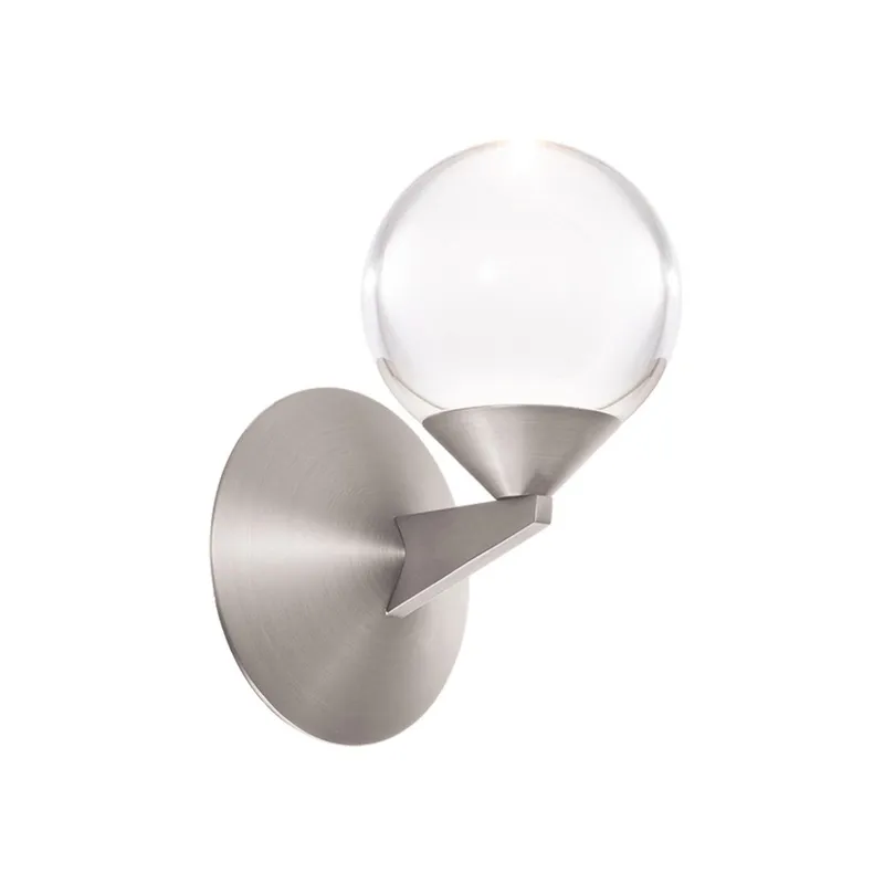 Double Bubble 6in LED 1 Light Wall Sconce 3000K in Satin Nickel