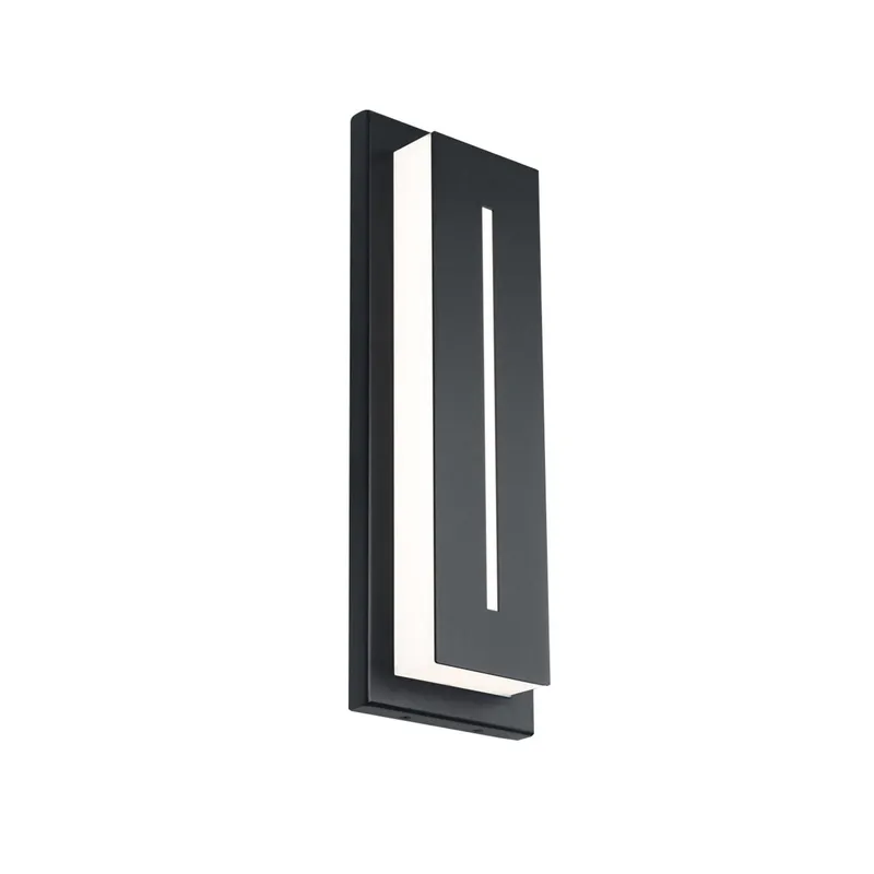 Midnight 16in LED Indoor or Outdoor Wall Light 3-CCT set to 3500K in Black