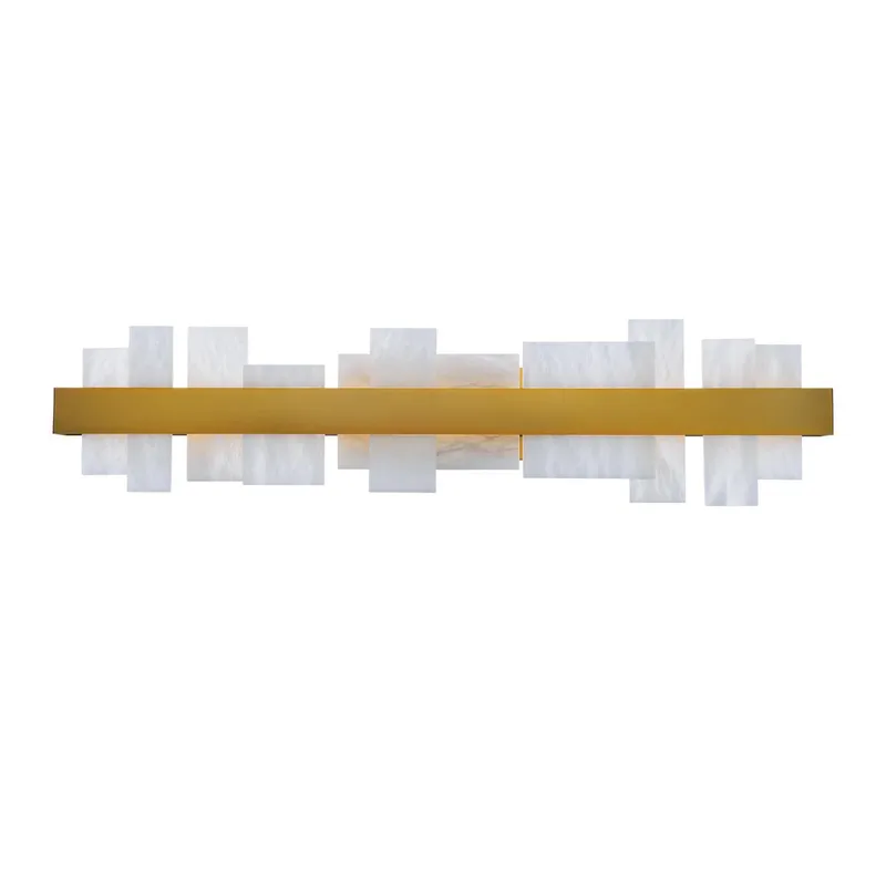 Acropolis 37in LED Bath Vanity & Wall Light 3000K in Aged Brass