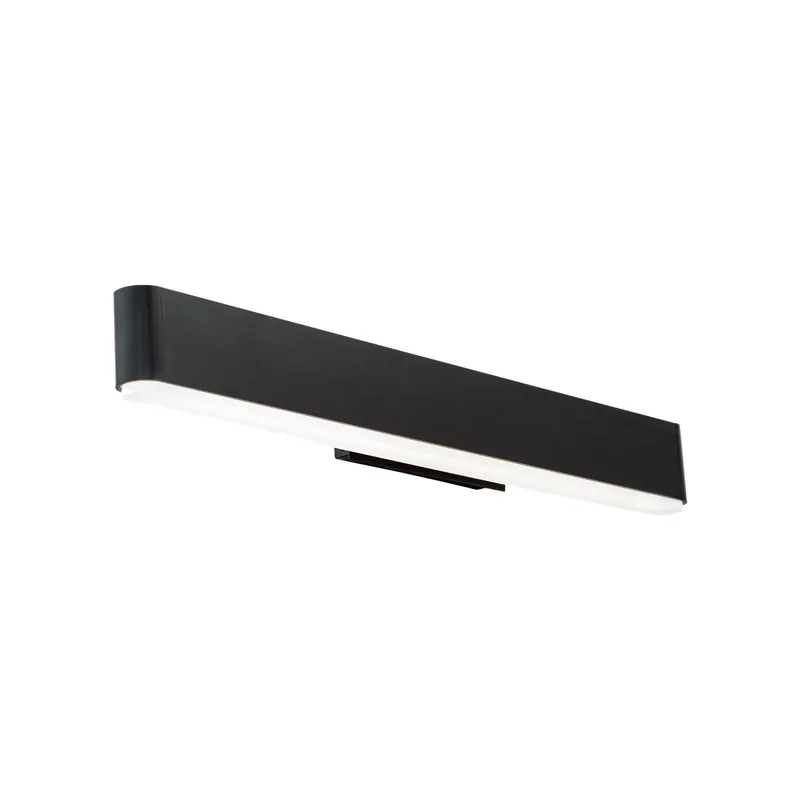 0 to 60 24in LED Bathroom Vanity or Wall Light 3-CCT 2700K-3000K-3500K Set 3500K in Black
