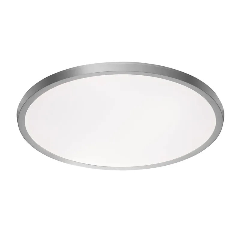 Argo 19in LED Round Flush Mount 3-CCT 2700K-3000K-3500K Set to 3500K in Brushed Nickel