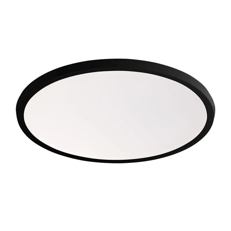 Argo 19in LED Round Flush Mount 3-CCT 2700K-3000K-3500K Set to 3500K in Black