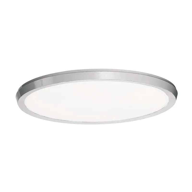 Argo 15in LED Round Flush Mount 3-CCT 2700K-3000K-3500K Set to 3000K in Brushed Nickel