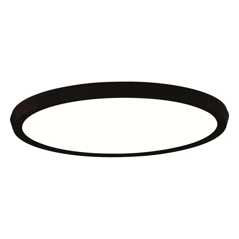 Argo 15in LED Round Flush Mount 3-CCT 2700K-3000K-3500K Set to 2700K in Black