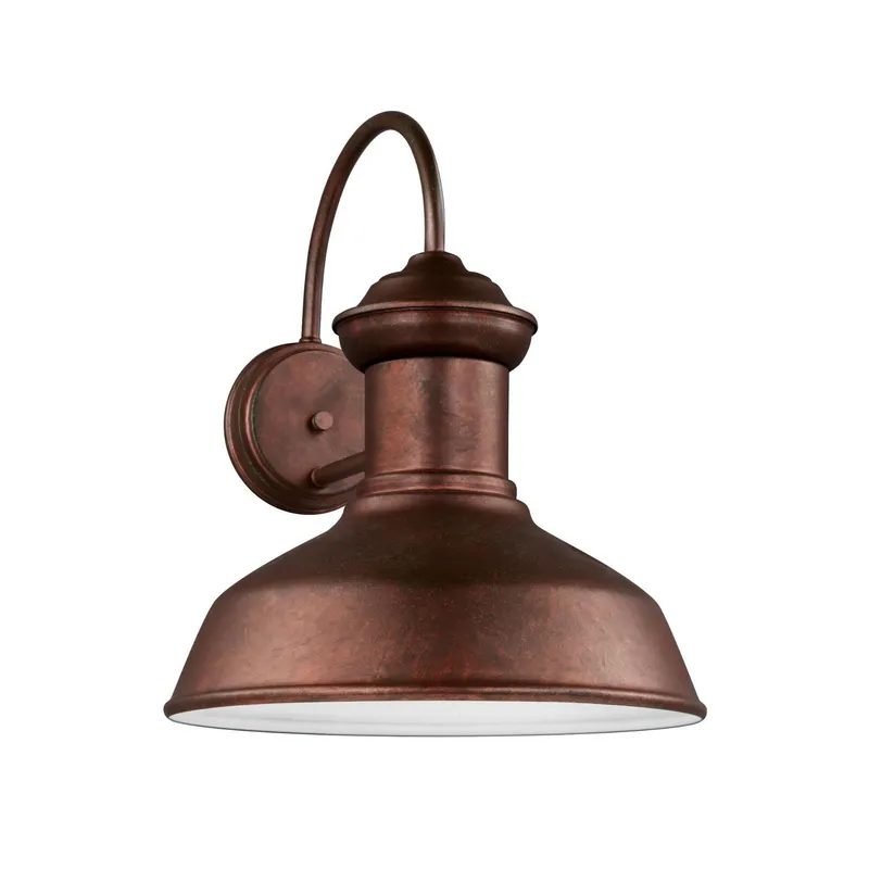 Fredricksburg Large One Light Outdoor Wall Lantern LED Traditional Fixture 13.25" Width 15.875" Height Aluminum in Weathered Copper