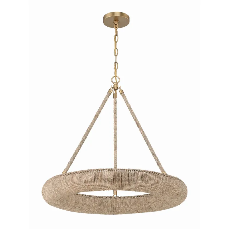 Oakley 24'' Integrated LED Soft Gold Chandelier Tan 24"W x 22"H x 24"D