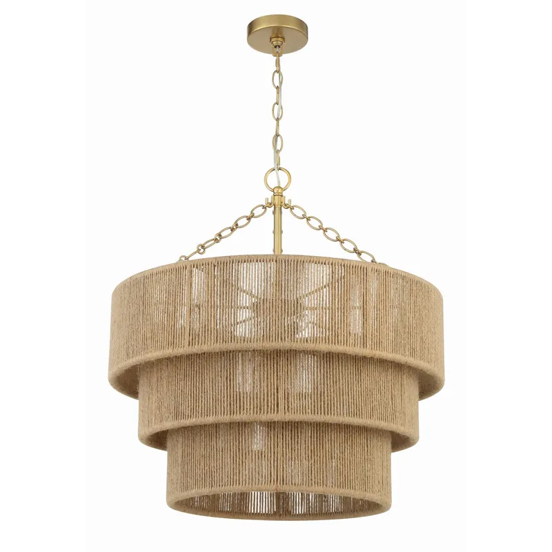 Shyla 24'' Soft Gold Chandelier Tan 24"W x 25.5"H x 24"D