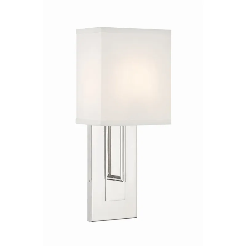 Brent 6.5'' Polished Nickel Sconce Silver 6.5"W x 15"H x 4"D