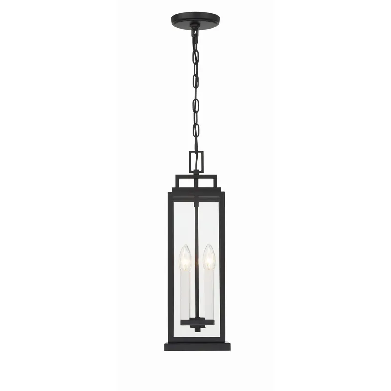 Aspen 6.5'' Matte Black Outdoor Pendant Black 6.5"W x 20.5"H x 6.5"D