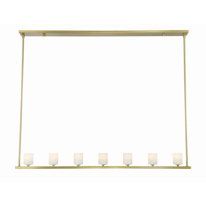 Aragon 56'' LED Soft Brass Linear Chandelier Gold 56"W x 9"H x 3"D