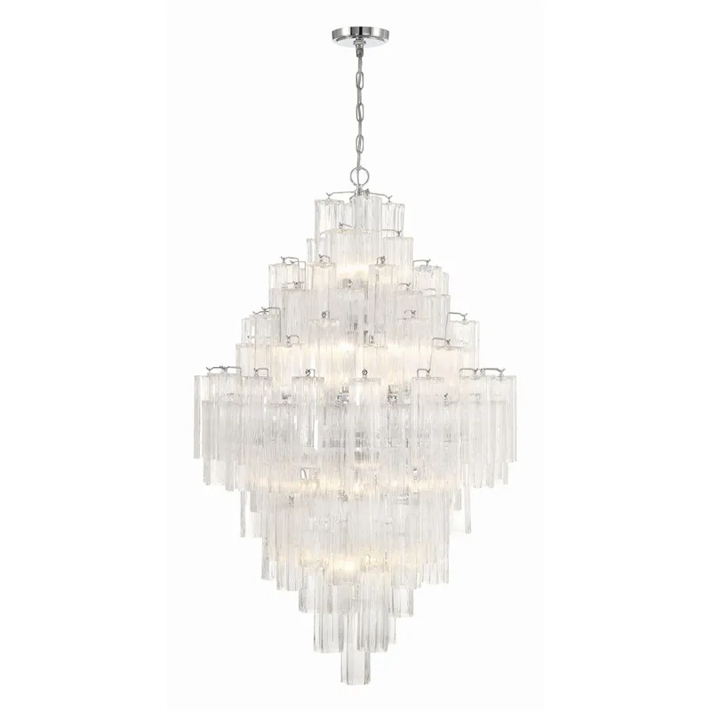 Addis 31.5'' Polished Chrome Chandelier Clear 31.5"W x 50.5"H x 31.5"D