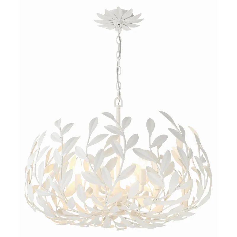 Broche 27'' Matte White Chandelier White 27"W x 19"H x 27"D
