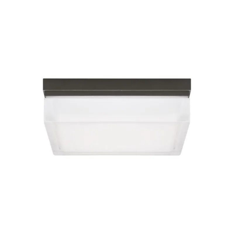 Boxie Large Flush Mount Flush & Semi-Flush Mount, Wall Collection 1-Light LED 2700K Antique Bronze by Sean Lavin