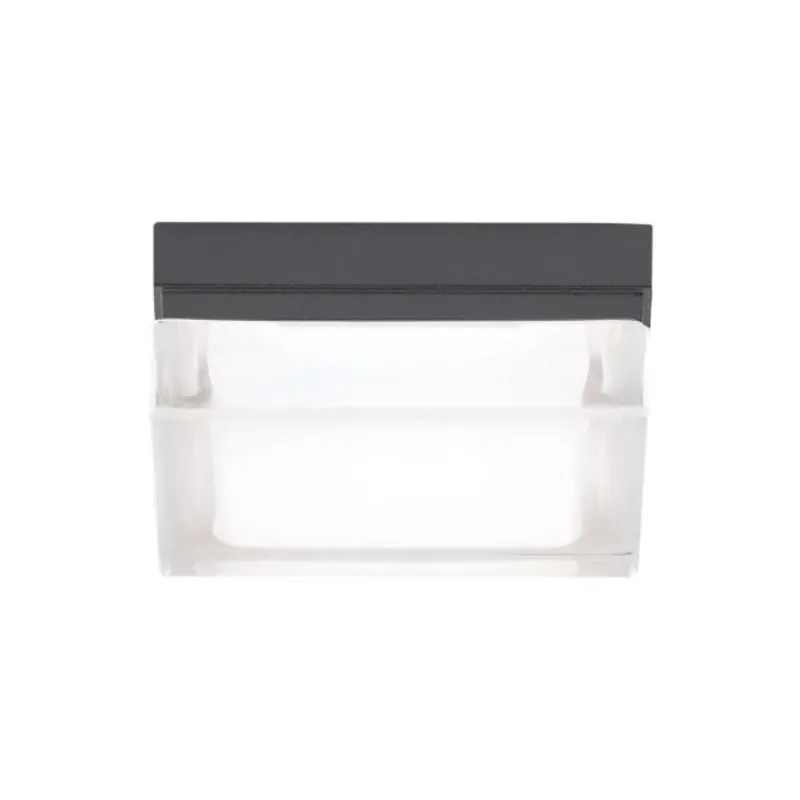 Boxie Small Outdoor Wall/Flush Mount Outdoor 1-Light LED 3000K Charcoal by Sean Lavin