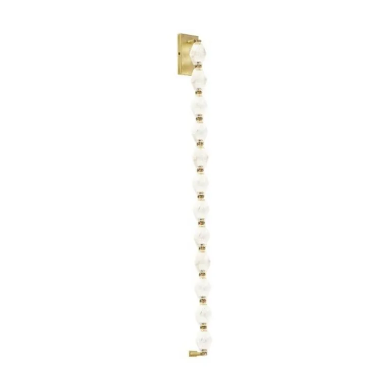 Collier 40 Wall Sconce Wall Collection 1-Light LED 2700K Natural Brass by Sean Lavin