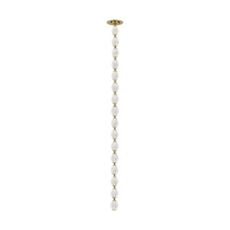 Collier 48 Pendant Line-Voltage Pendants/Suspension 1-Light LED 2700K Natural Brass by Sean Lavin