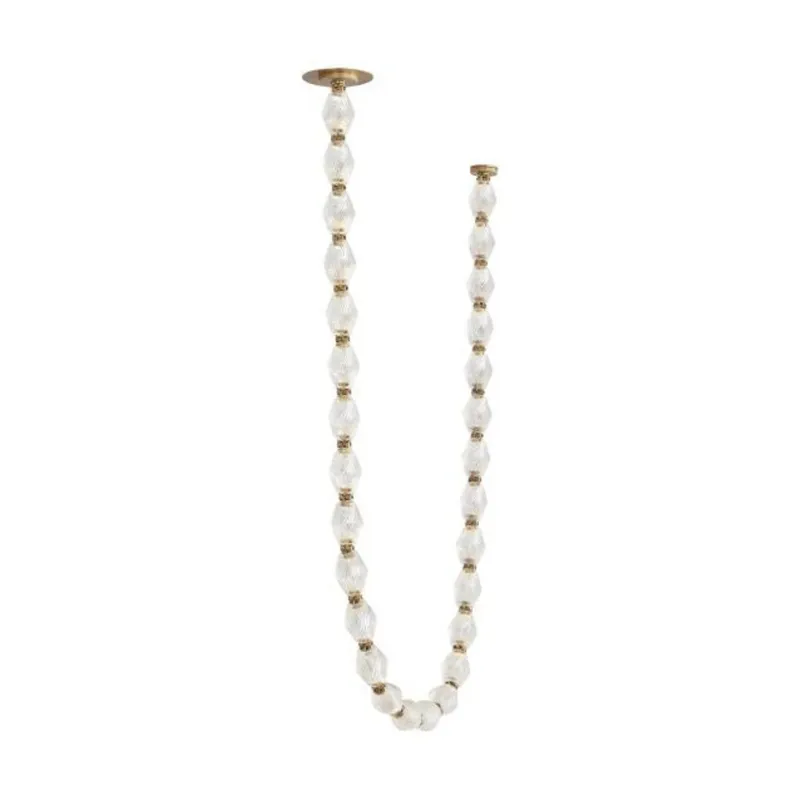 Collier 84 Chandelier Chandeliers 1-Light LED 2700K Natural Brass by Sean Lavin