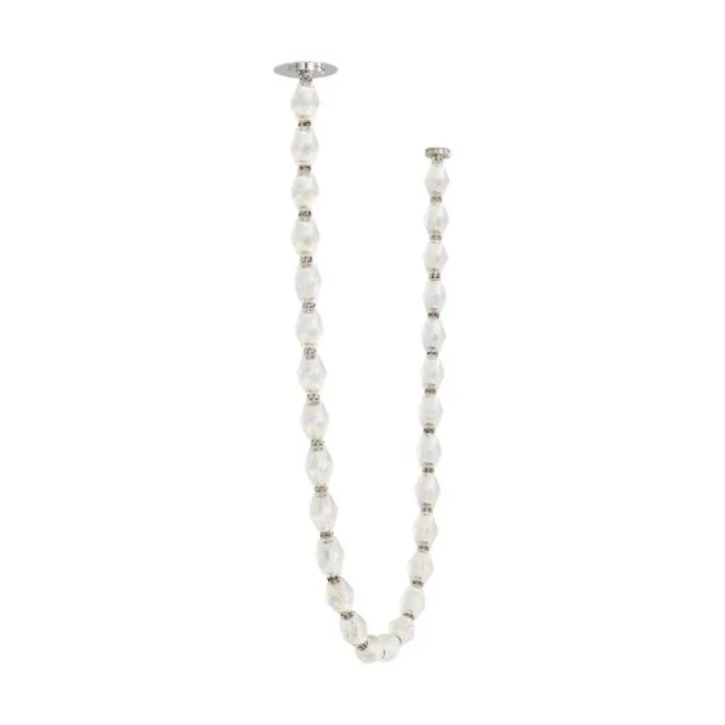 Collier 84 Chandelier Chandeliers 1-Light LED 2700K Polished Nickel by Sean Lavin