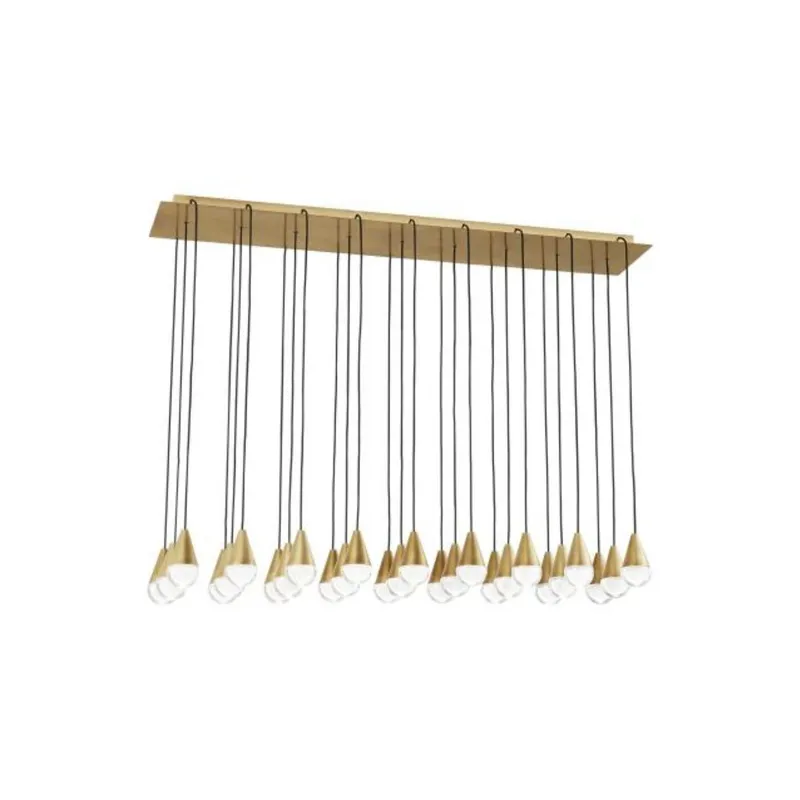 Cupola 27 Light Chandelier ESSENCE 27-Light LED 3000K Natural Brass by Sean Lavin