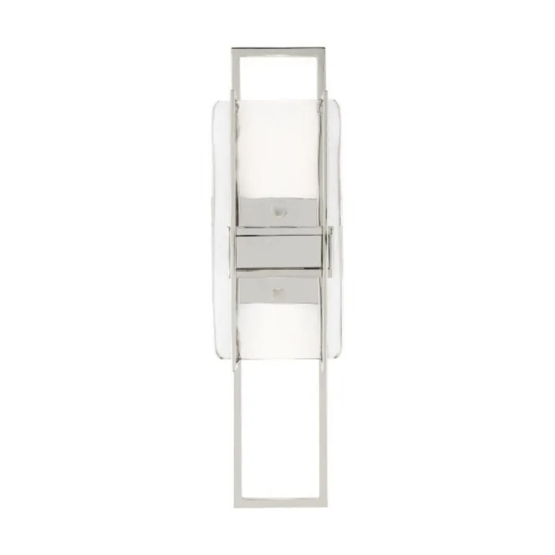 Duelle Medium Wall Sconce Wall Collection 1-Light LED 2700K Polished Nickel by Mick De Giulio