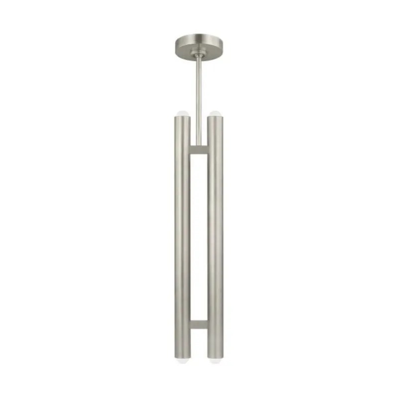 Ebell 2 Light Pendant Flush & Semi-Flush Mount 2-Light LED 2700K Antique Nickel by Kelly Wearstler