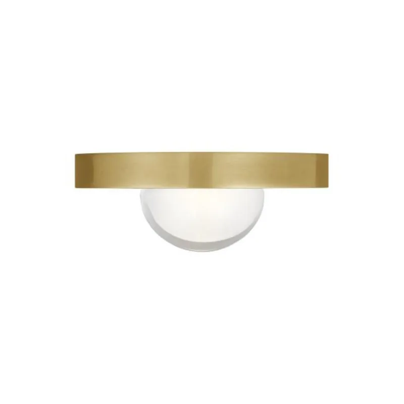 Ebell Mini Flush Mount Flush & Semi-Flush Mount 1-Light LED 2700K Natural Brass by Kelly Wearstler