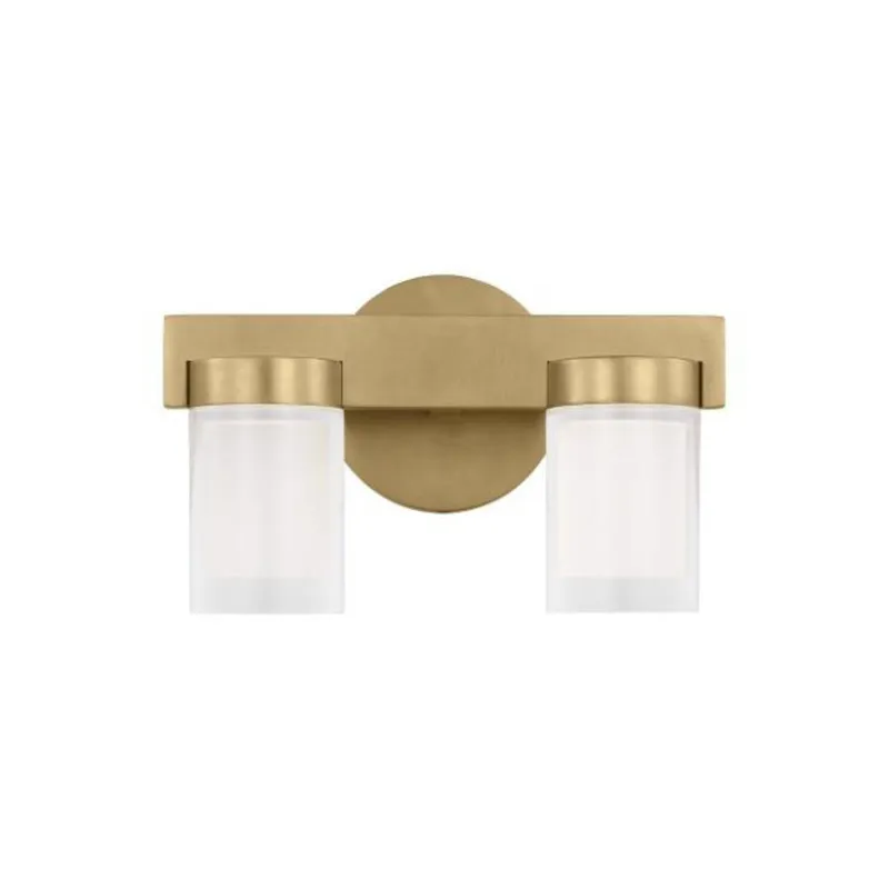 Esfera Small Bath Bath Collection 2-Light 2700K Natural Brass by Kelly Wearstler