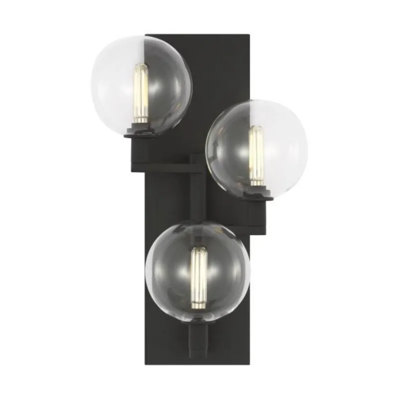 Gambit Triple Wall Wall Collection 3-Light Nightshade Black by Sean Lavin