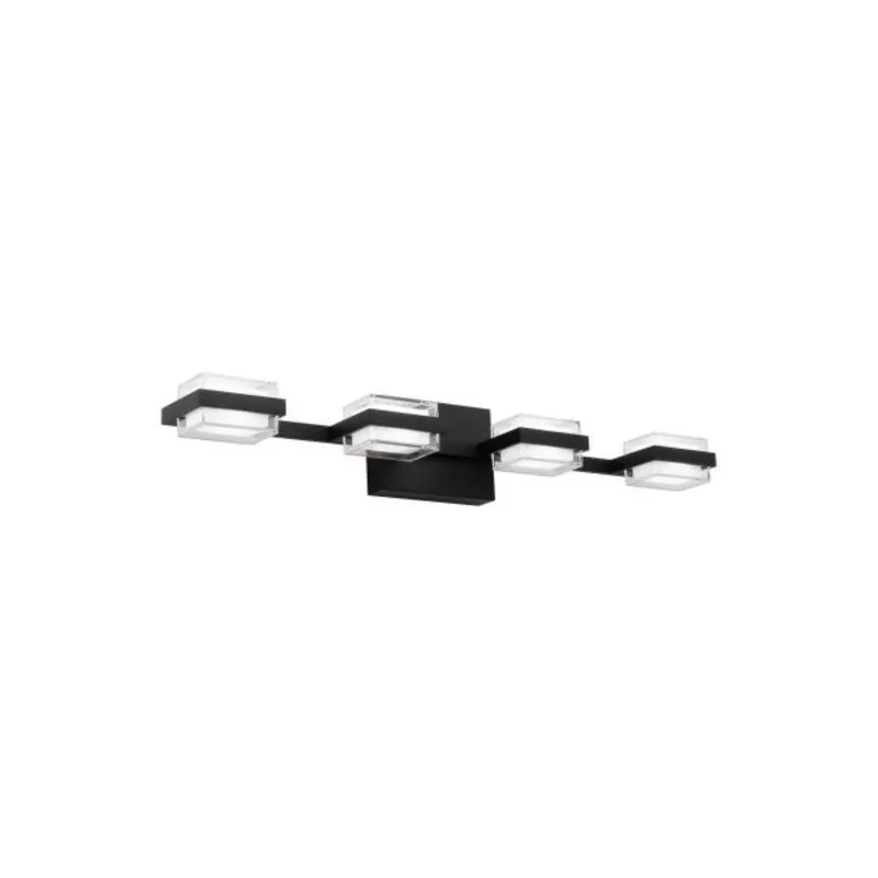 Kamden 4-Light Bath Bath Collection 4-Light LED 3000K Nightshade Black by Sean Lavin