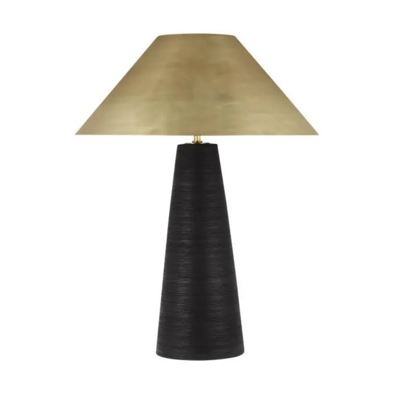 Karam Medium Table Lamp 2-Light LED 3000K Natural Brass by Sean Lavin
