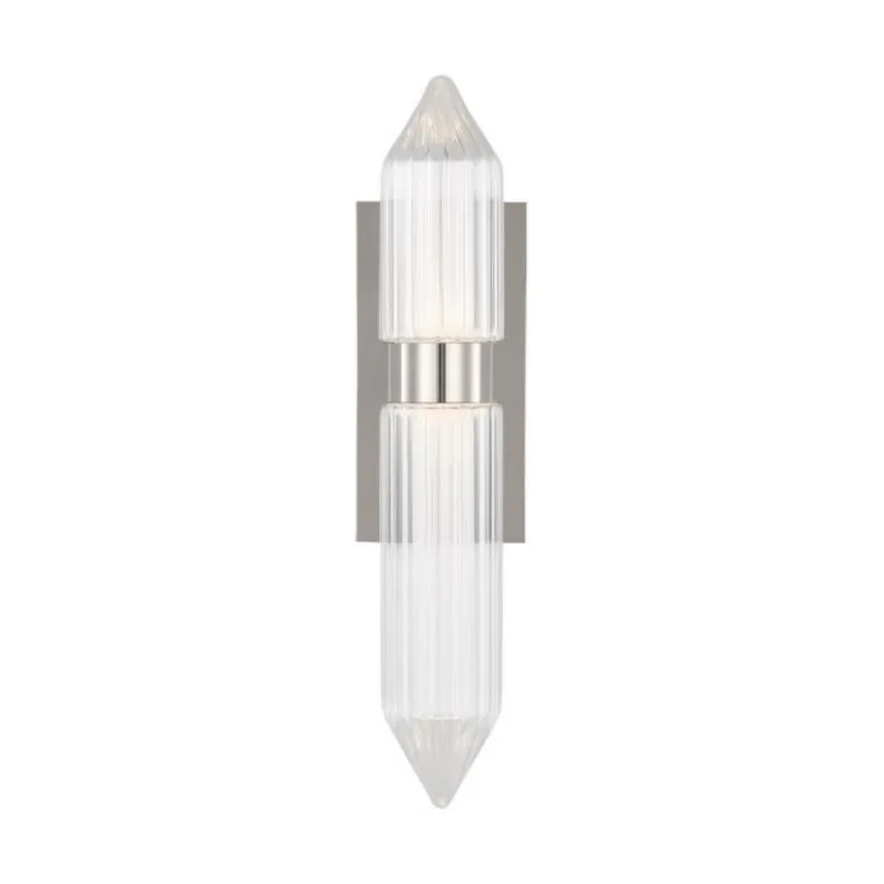Langston Large Wall Sconce Wall Collection 1-Light LED 2700K Polished Nickel by Avroko