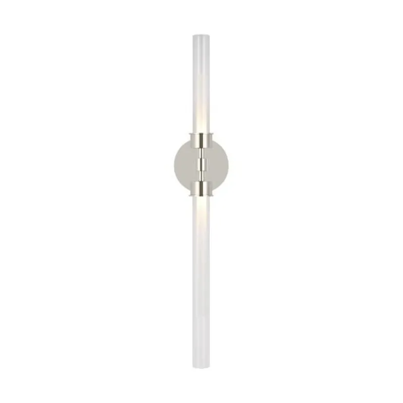 Linger Wall/Bath Wall Collection 2-Light LED 3000K Polished Nickel by Sean Lavin