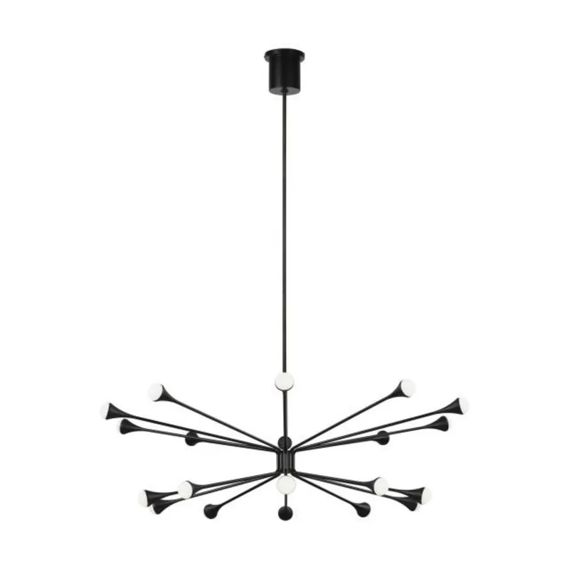 Lody 20-Light Chandelier Chandeliers 20-Light LED 3000K Matte Black by Sean Lavin