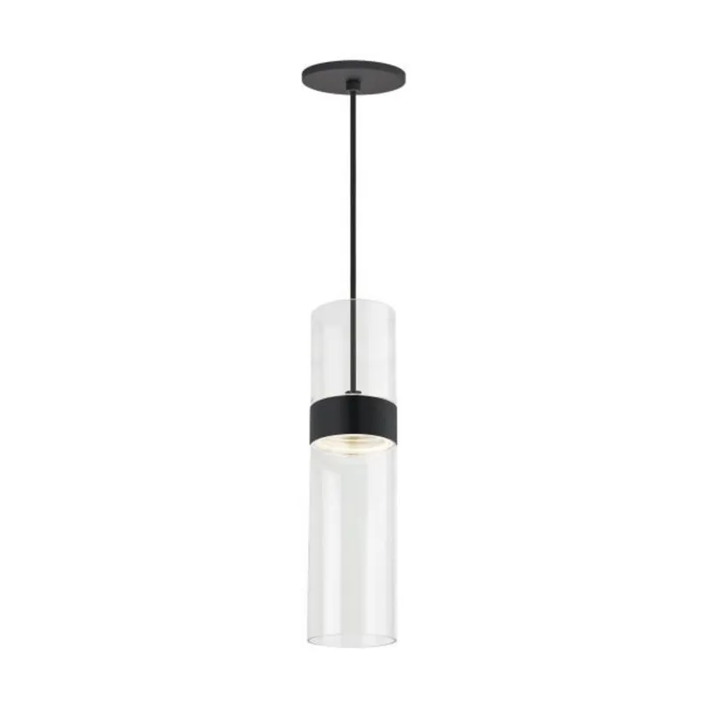 Manette Medium Pendant Line-Voltage Pendants/Suspension 1-Light LED 3000K Black by Sean Lavin