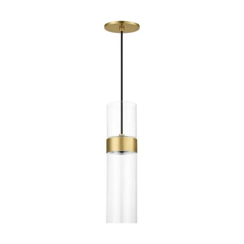 Manette Medium Pendant Line-Voltage Pendants/Suspension 1-Light LED 3000K Natural Brass by Sean Lavin