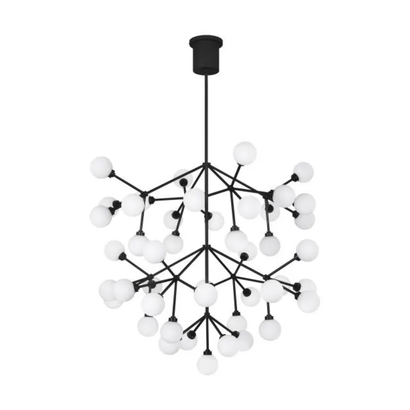 Mara Grande Chandelier FreeJack 45-Light LED 2700K Matte Black by Sean Lavin