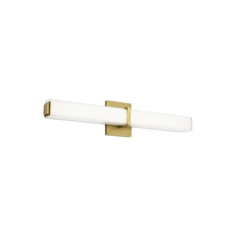Milan 24 Bath Bath Collection 1-Light LED 3000K Natural Brass by Sean Lavin