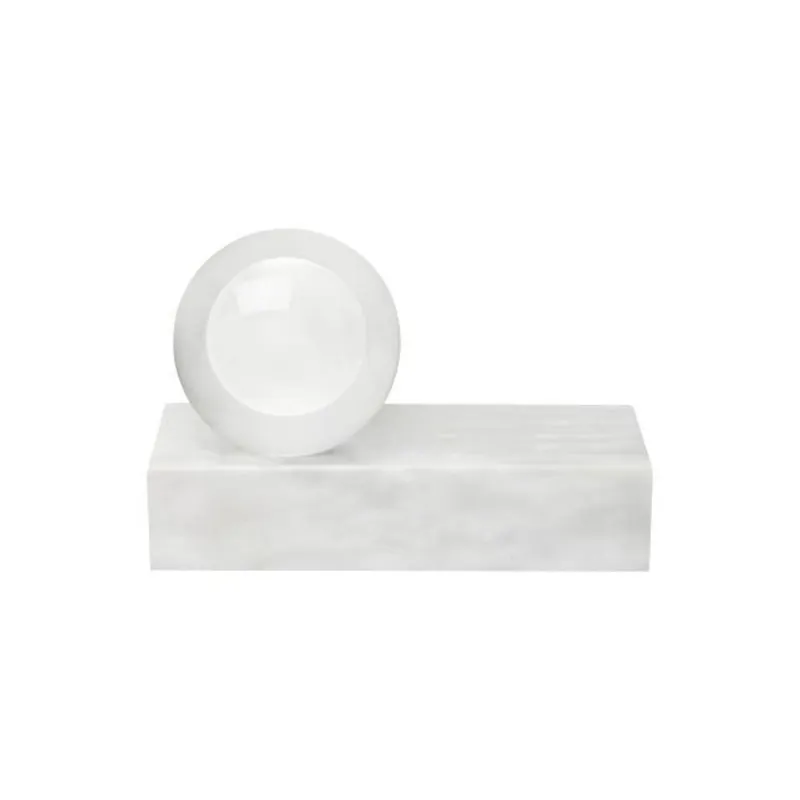 Mina Table Lamp Line-Voltage Pendants/Suspension 1-Light LED 2700K White Marble by Sean Lavin