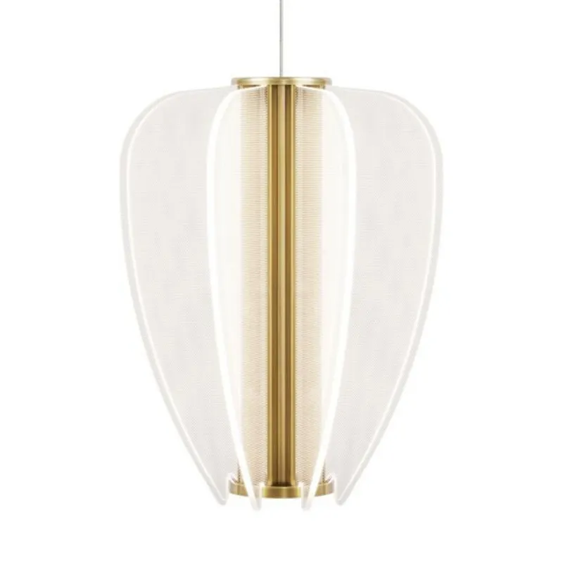 Mini Nyra Pendant FreeJack 1-Light LED 3000K Plated Brass by Sean Lavin