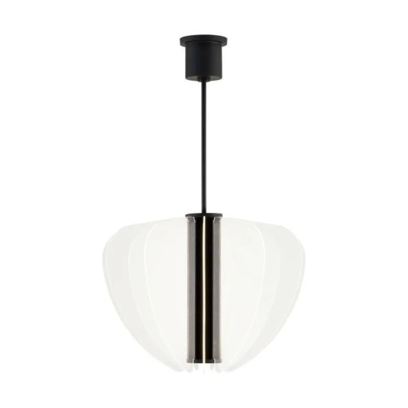 Nyra 28 Chandelier Linear Suspension 1-Light LED 3000K Nightshade Black by Sean Lavin